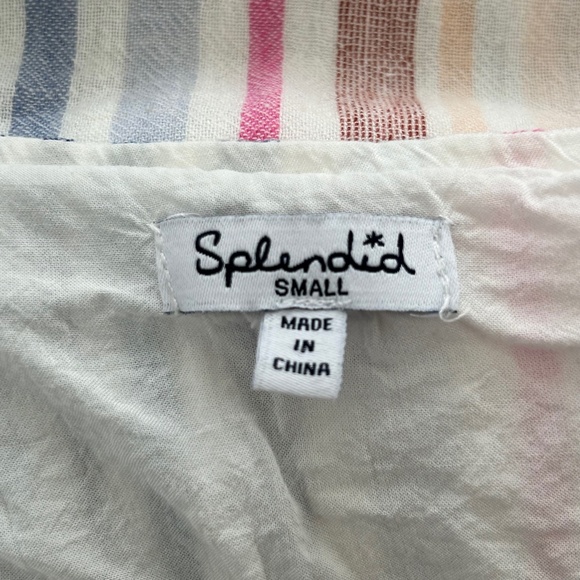 Spendid Arco Iris Striped Linen Blend Maxi Dress - Picture 12 of 16